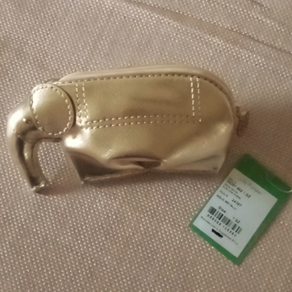 Lilly Pulitzer Handbags - Lilly Pulitzer Gold Elephant Coin Purse